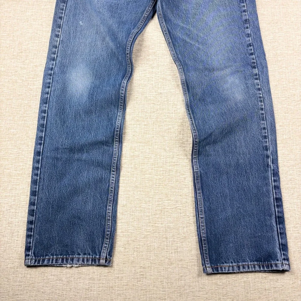 Levis 505 Mens 36x34 Light Distress Jeans Thigh Fade ** Vintage Style ** Denim